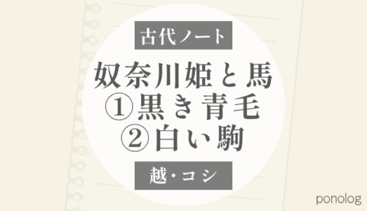 越：奴奈川姫伝承の馬はなぜ「黒き青毛」と「白い駒」なのか？｜五行の色から考える